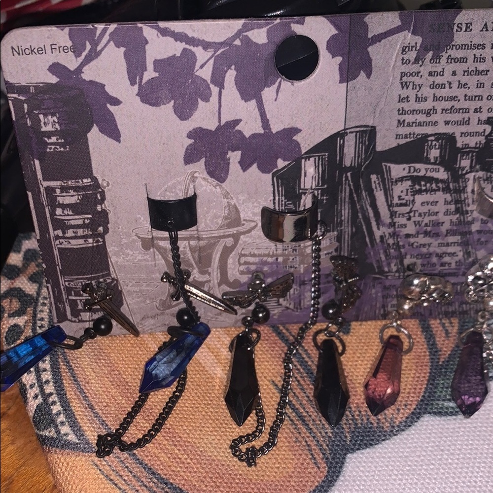 Earring Pack with Chain and Cuff